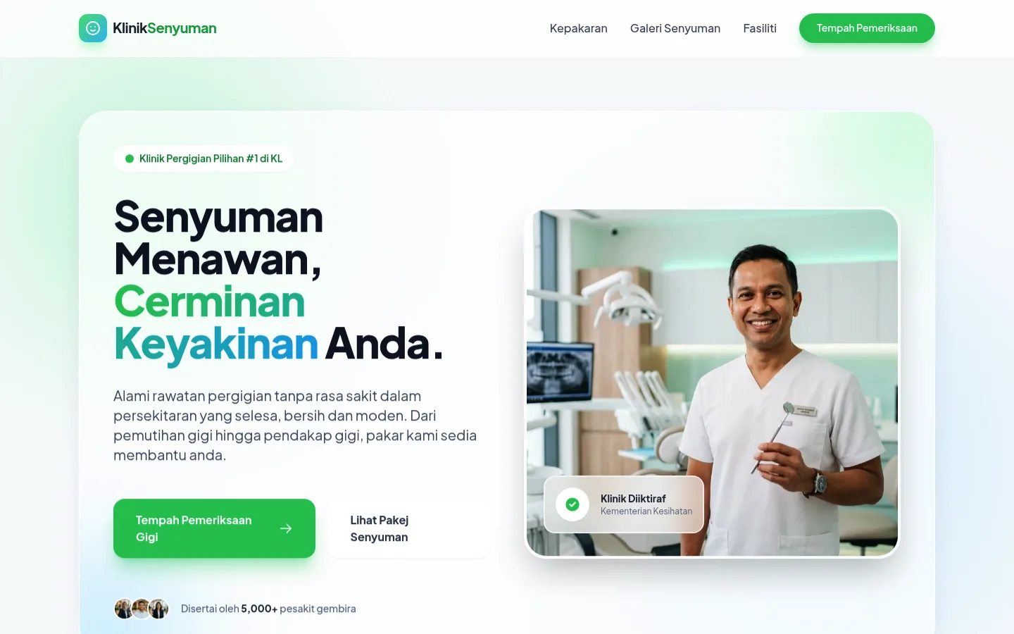 Klinik Pergigian Senyuman Rawatan website snapshot