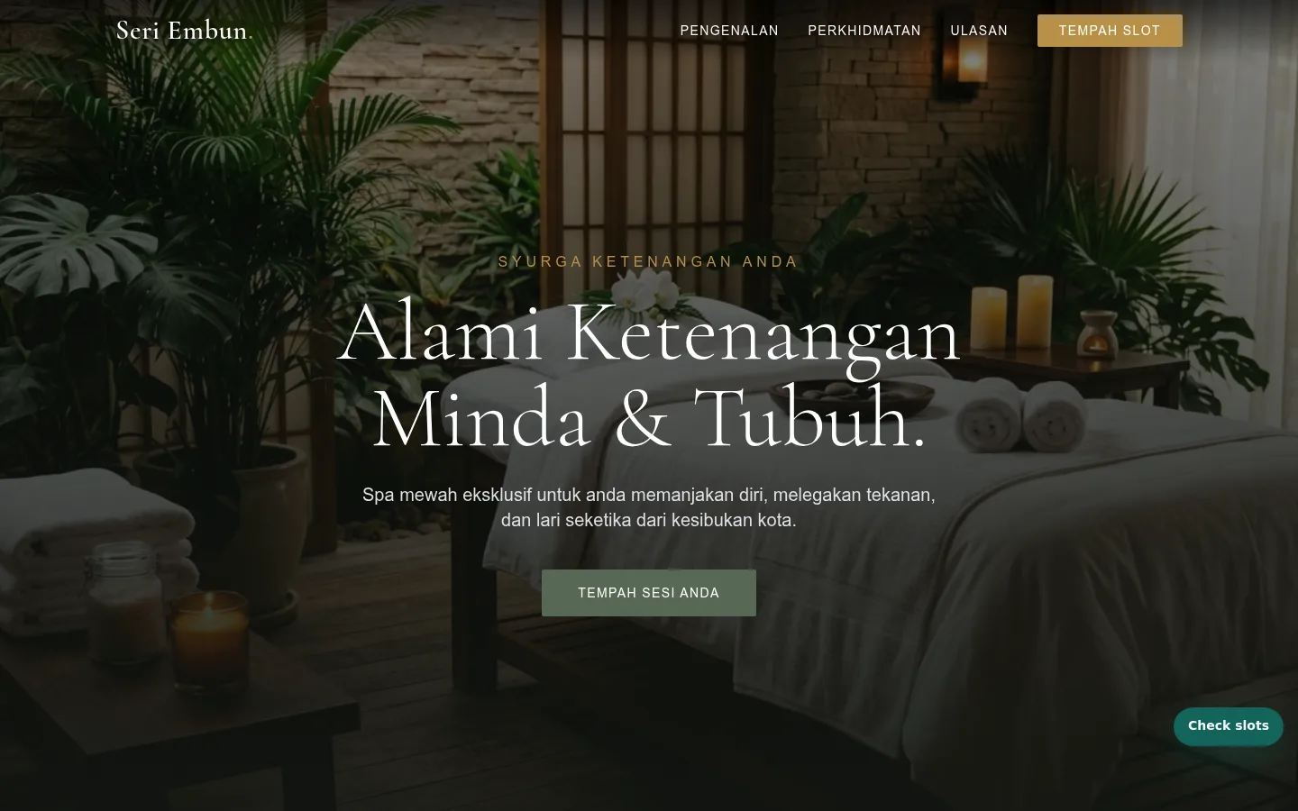 Seri Embun Spa Rawatan website snapshot