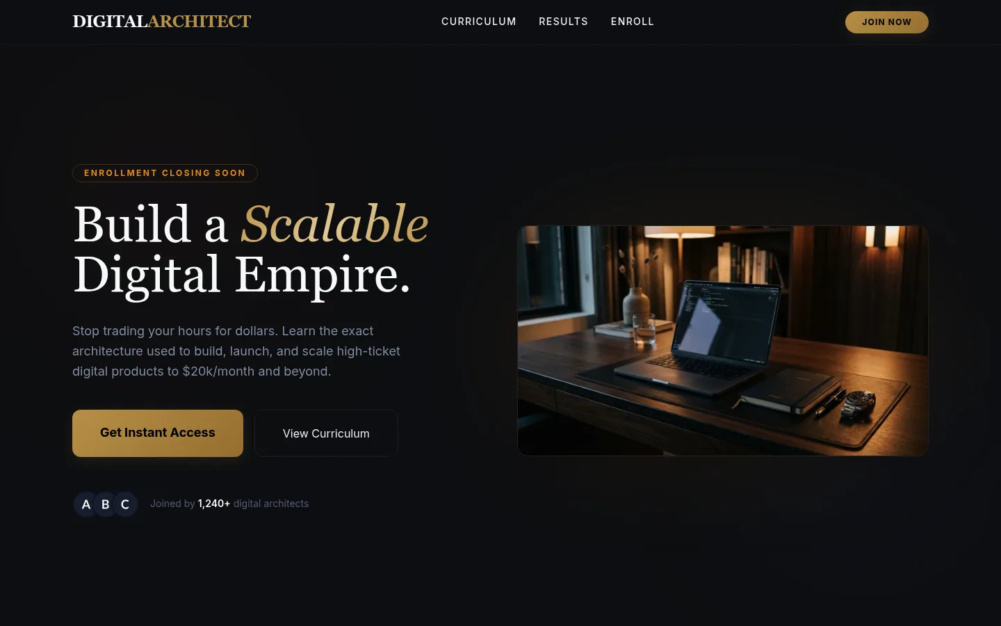 Digital Architect Master High website snapshot