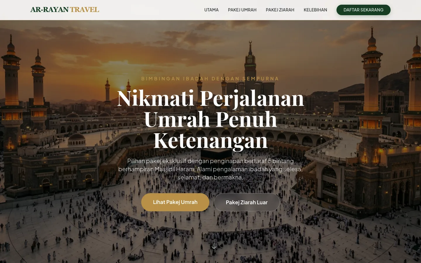 Pakej Umrah website snapshot