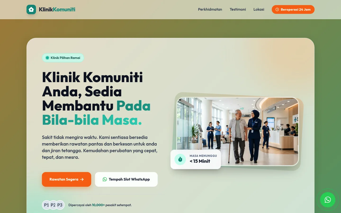Klinik Komuniti Anda Rawatan website snapshot