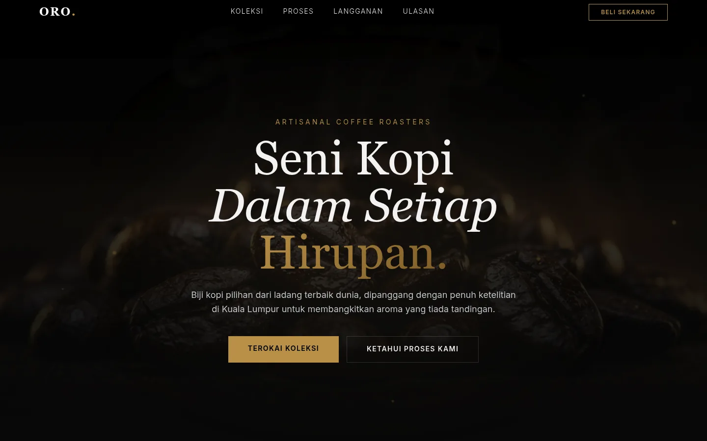 Coffee Store Online website snapshot