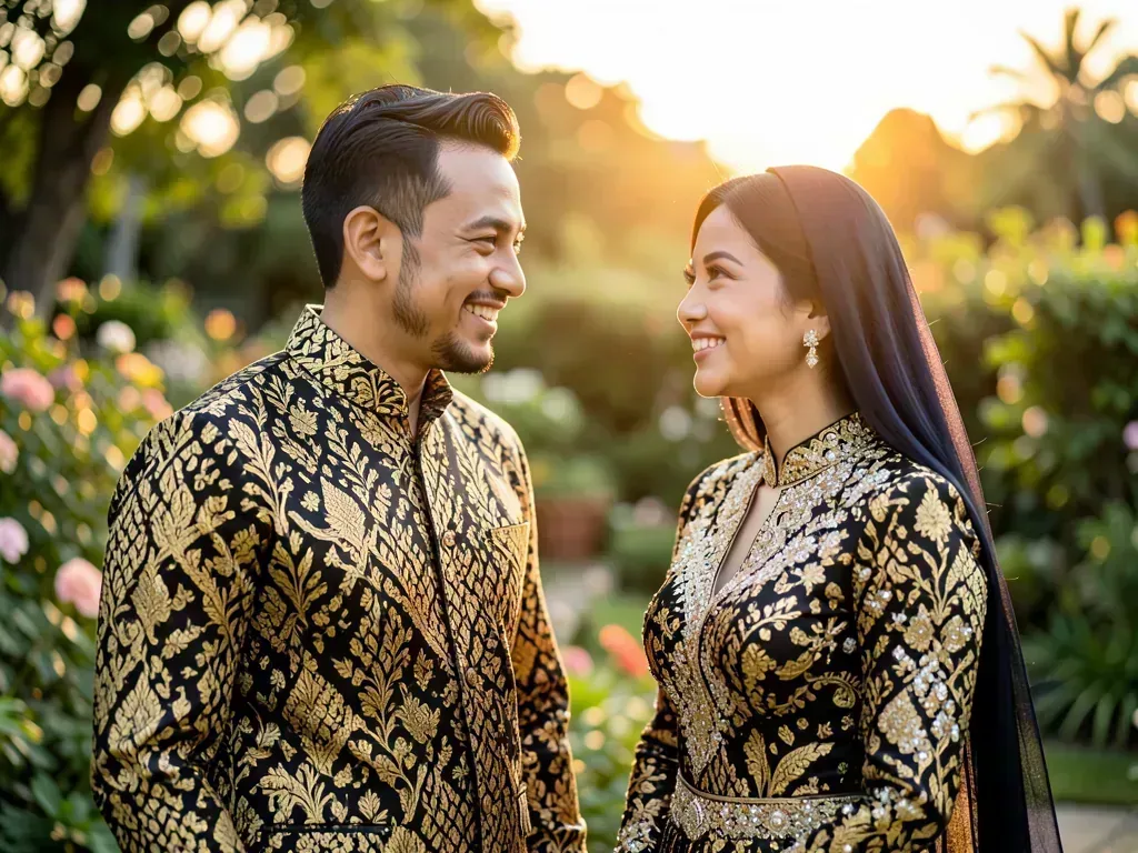 Potret spontan pengantin